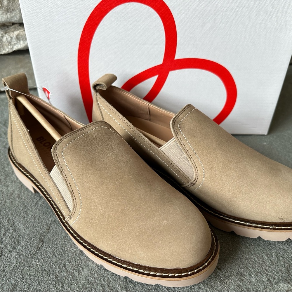 New NIB Blondo Phoebe Shoes Womens Size 7M Sand Nubuck Loafer  Waterproof